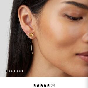 Elegant Gold Floral Earrings